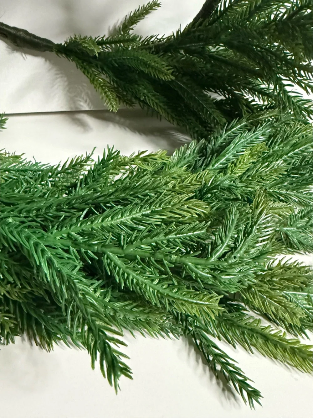 Evergreen Pine Garland - Lifelike Green Rubber Home Accent 6ft rubber